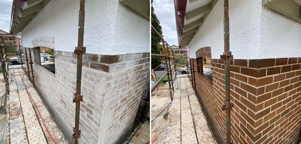 Front walkway before and after